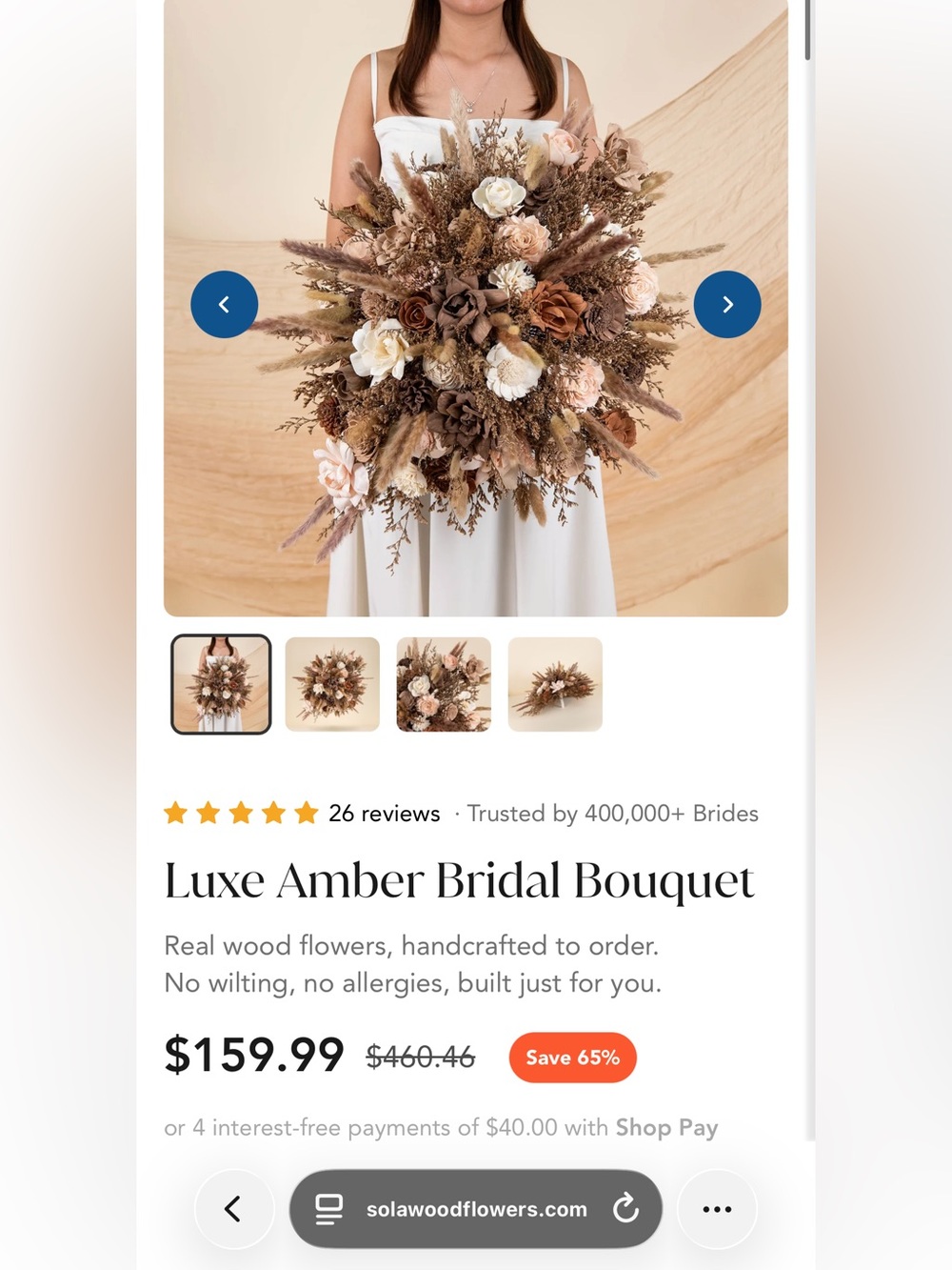 Luxe Amber Bridal Bouquet